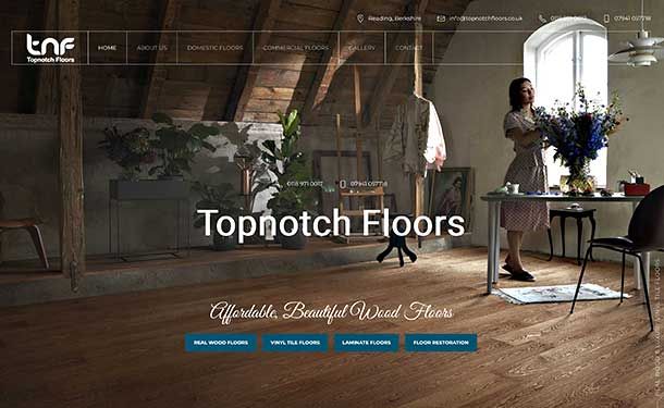 Topnotch Floors Website designed by Channel Media Creative
