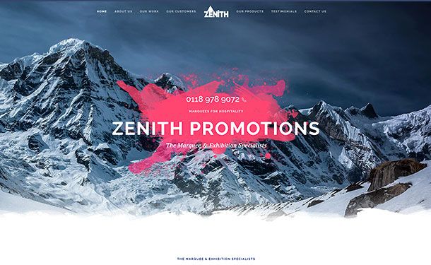 Zenith Promotions Website designed by Channel Media Creative